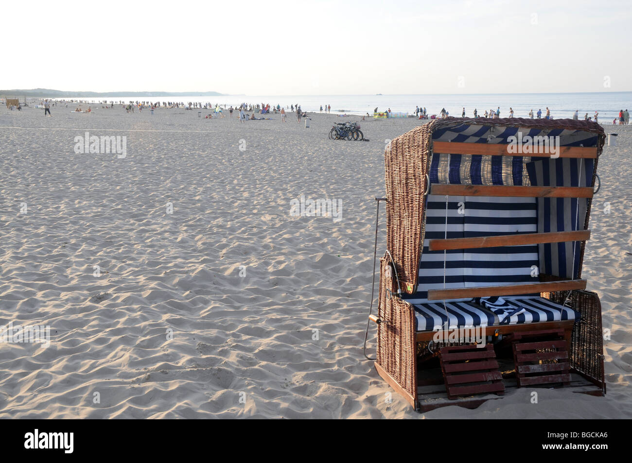 Panier de plage unique, président de la mer Baltique, en Pologne chaque Swinoujscie Banque D'Images