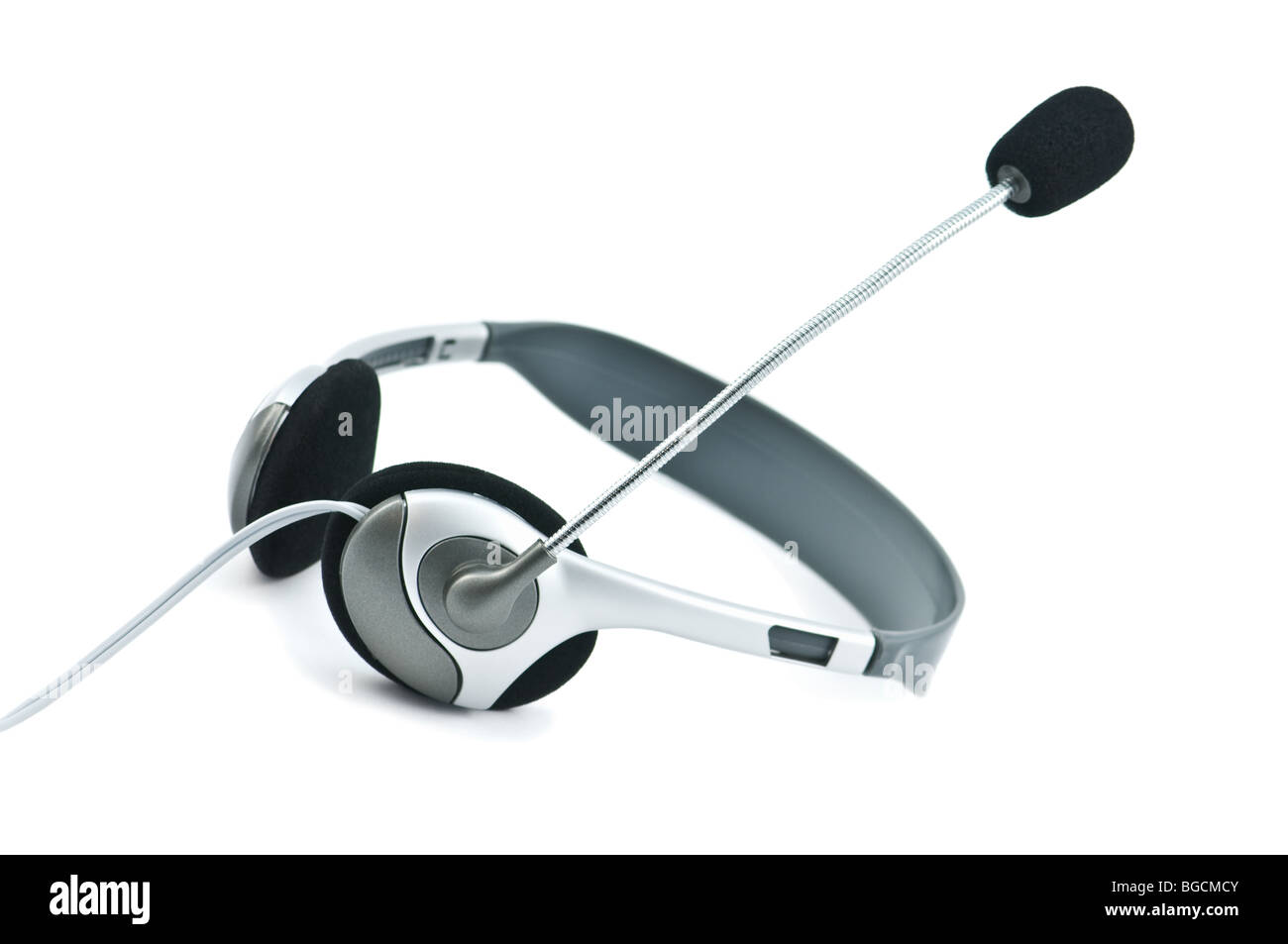 Headphones isolated on white Banque D'Images