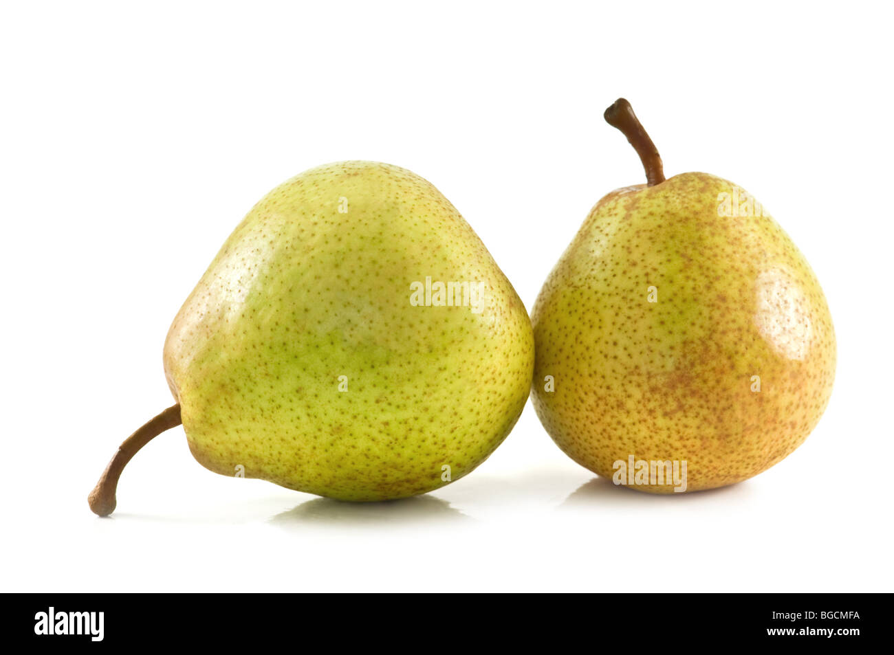 Deux pear isolated on white Banque D'Images