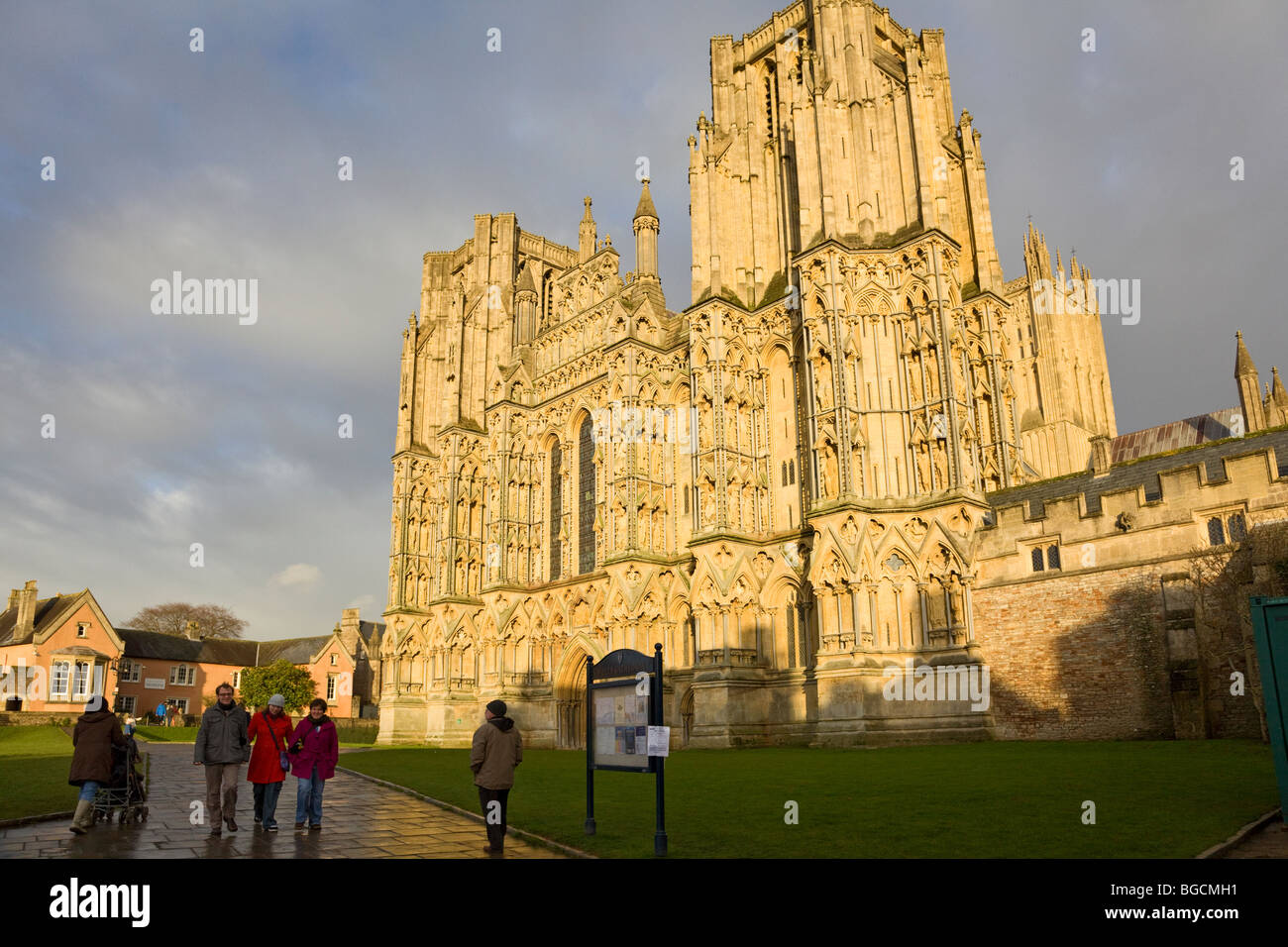 La cathédrale de Wells, Somerset Banque D'Images