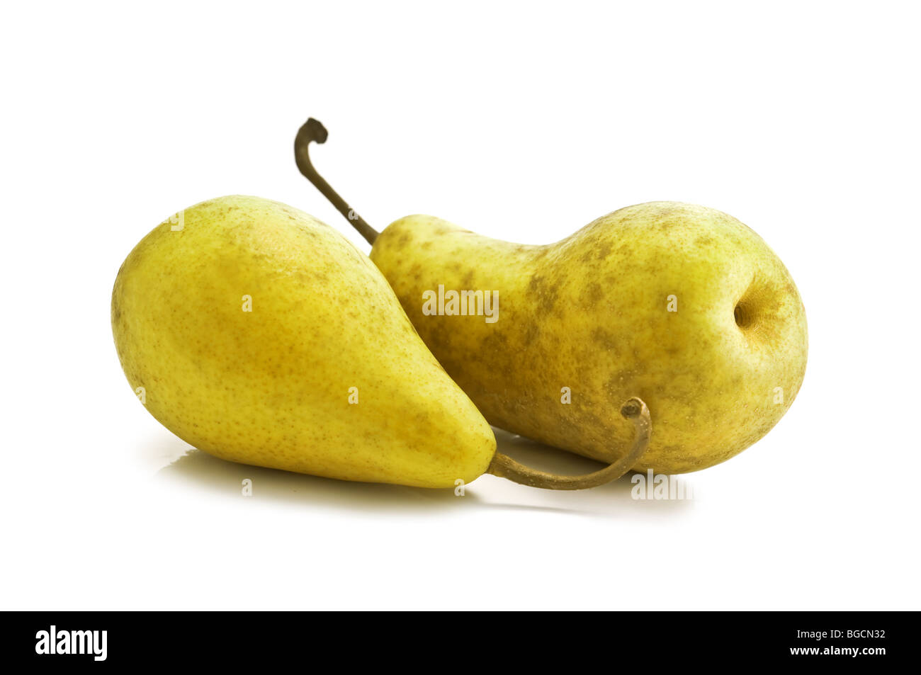 Deux pear isolated on white Banque D'Images