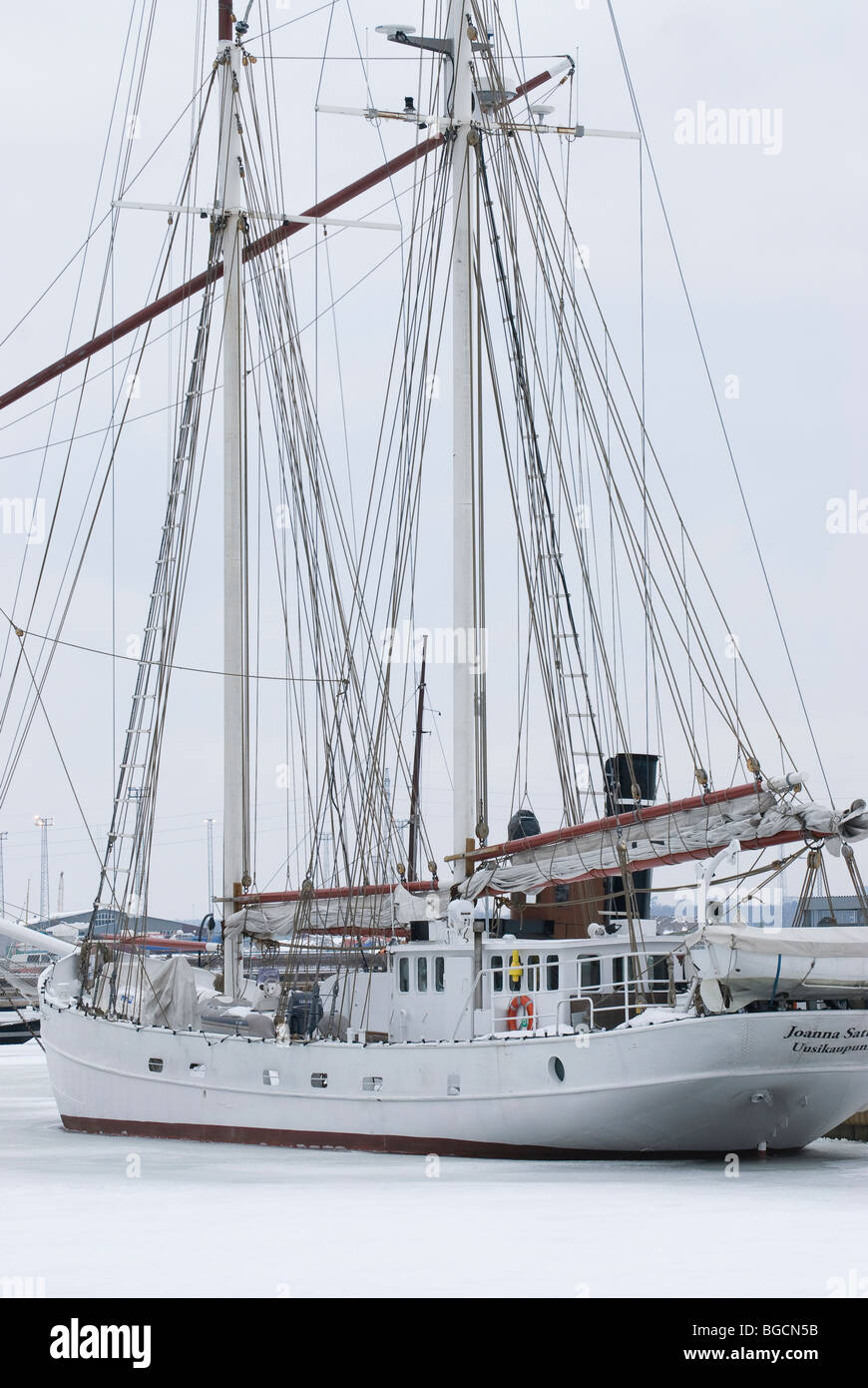 Hallberg-rassy 31 Joanna sur Saturna moorings d'hiver à Helsinki, Finlande Banque D'Images