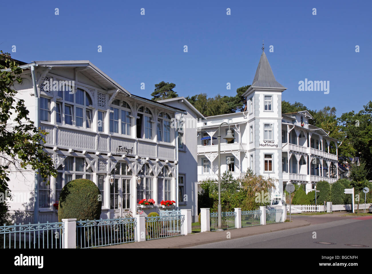 Villa de Binz, Ruegen Island, Schleswig-Holstein, Allemagne Banque D'Images