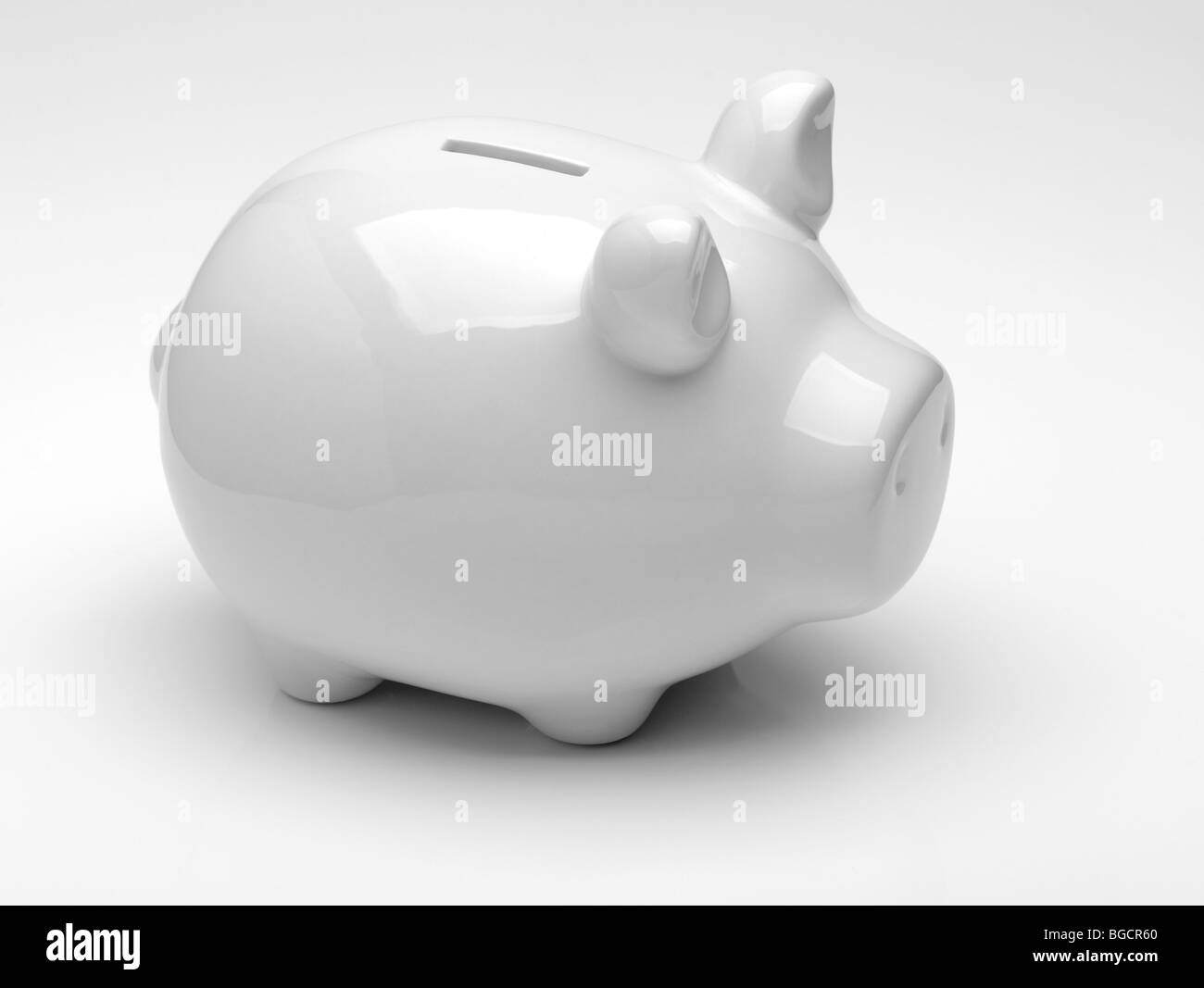 White piggy bank Banque D'Images