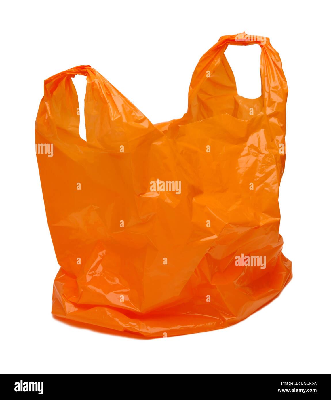 Sac en plastique orange Banque D'Images