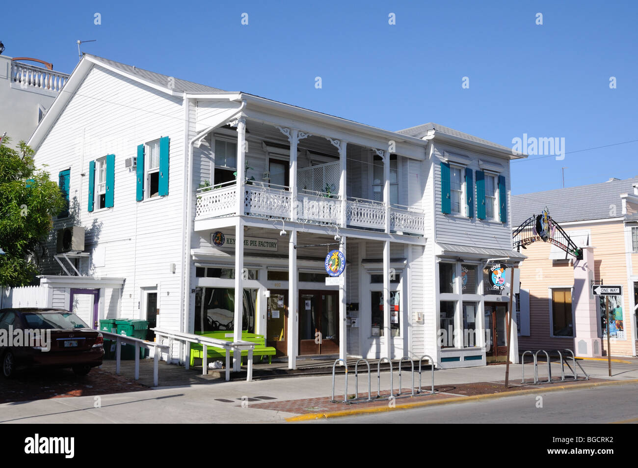 Maison traditionnelle en bois à Key West, Floride, USA Banque D'Images