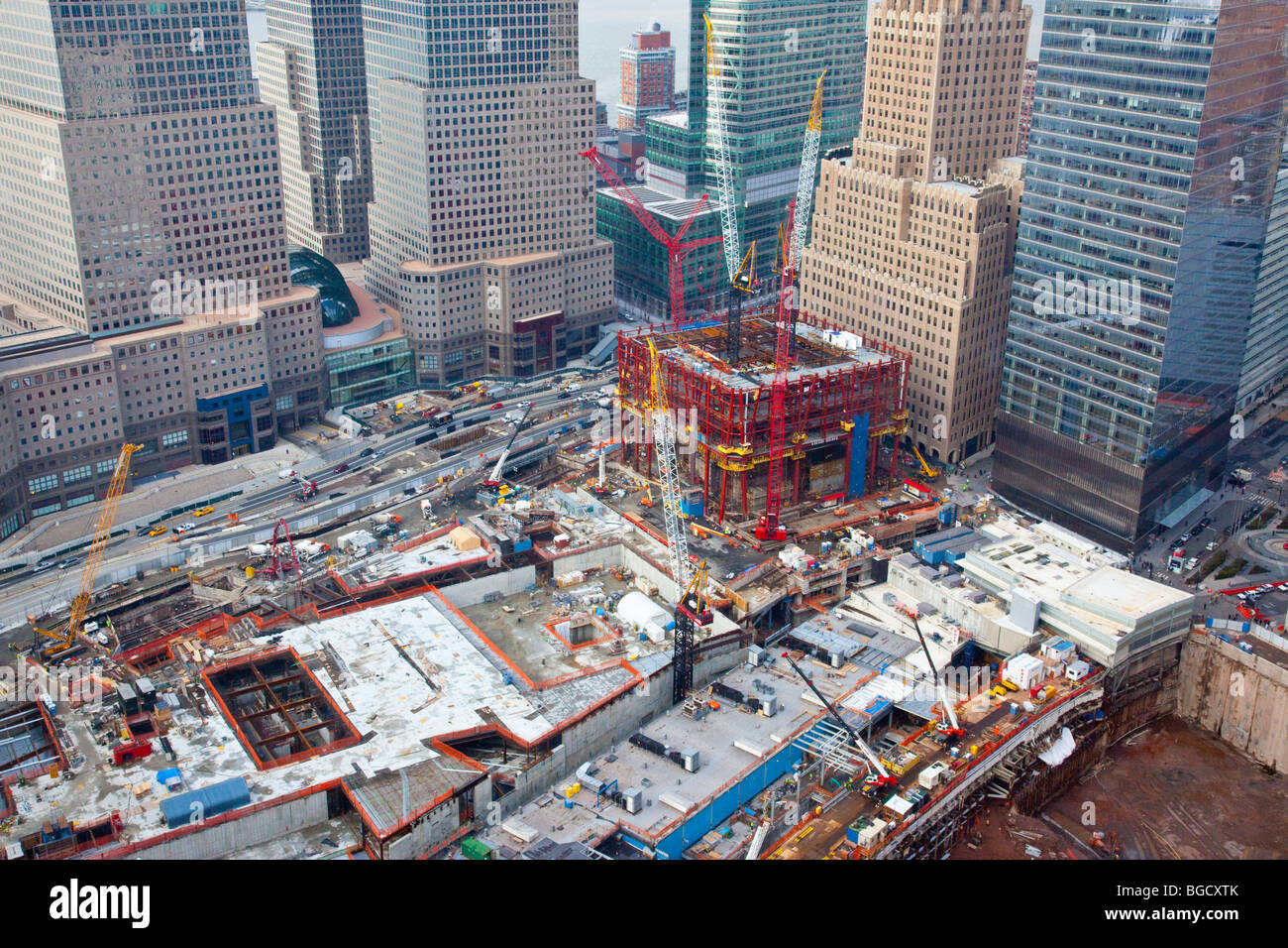 Ground Zero Construction Site sur 12/14/09 à New York City Banque D'Images