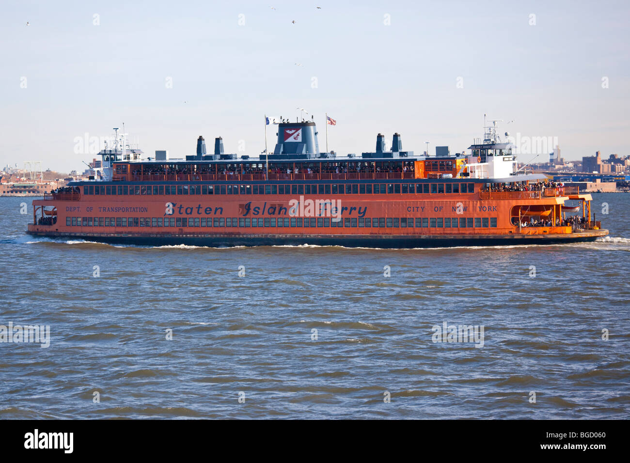 Ferry de Staten Island à New York City Banque D'Images