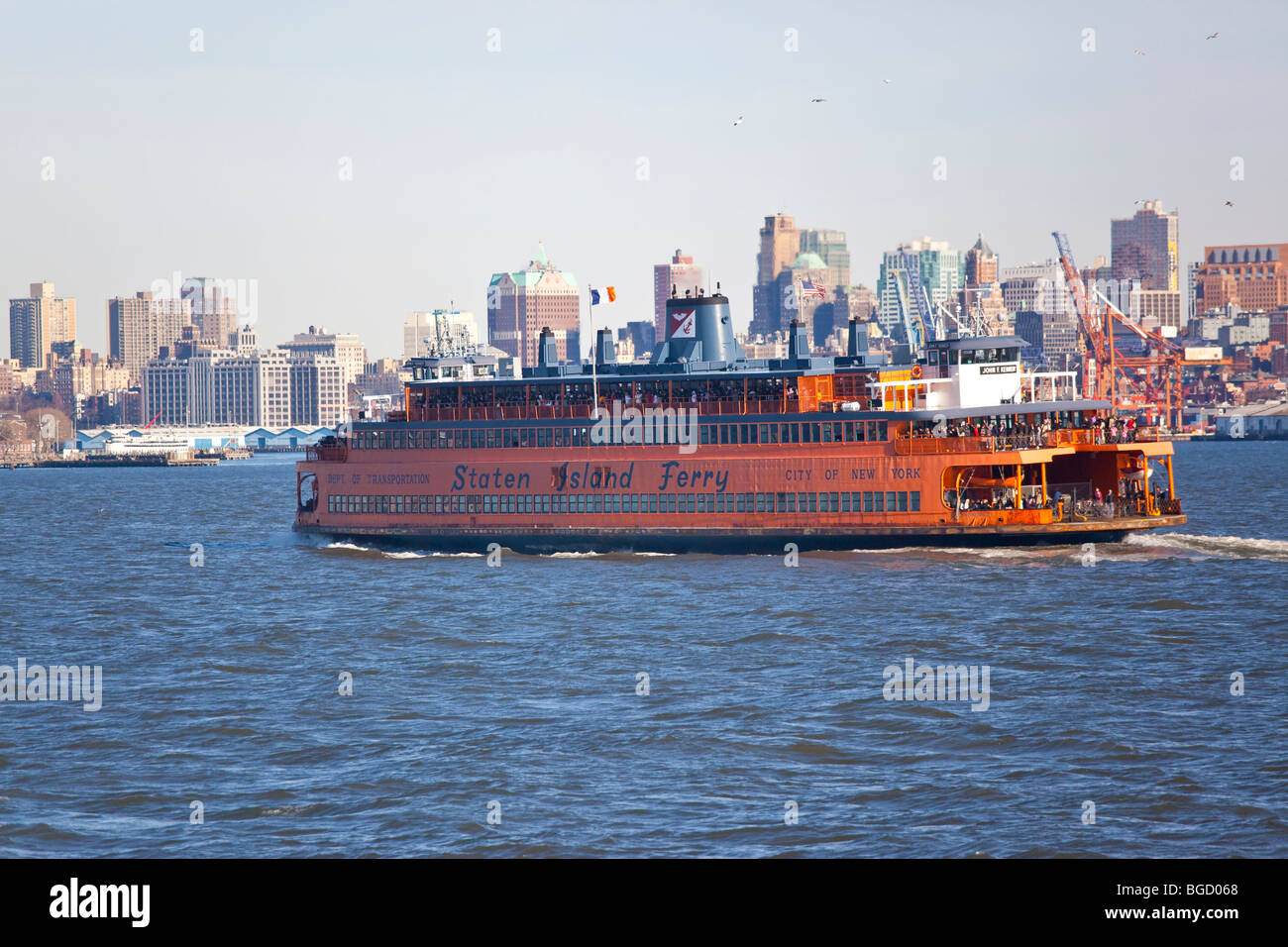 Ferry de Staten Island à New York City Banque D'Images
