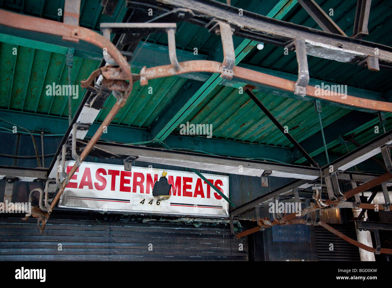 Les viandes de l'Est, dans l'entreprise d'emballage fermé Meat Packing District de Manhattan, New York City Banque D'Images