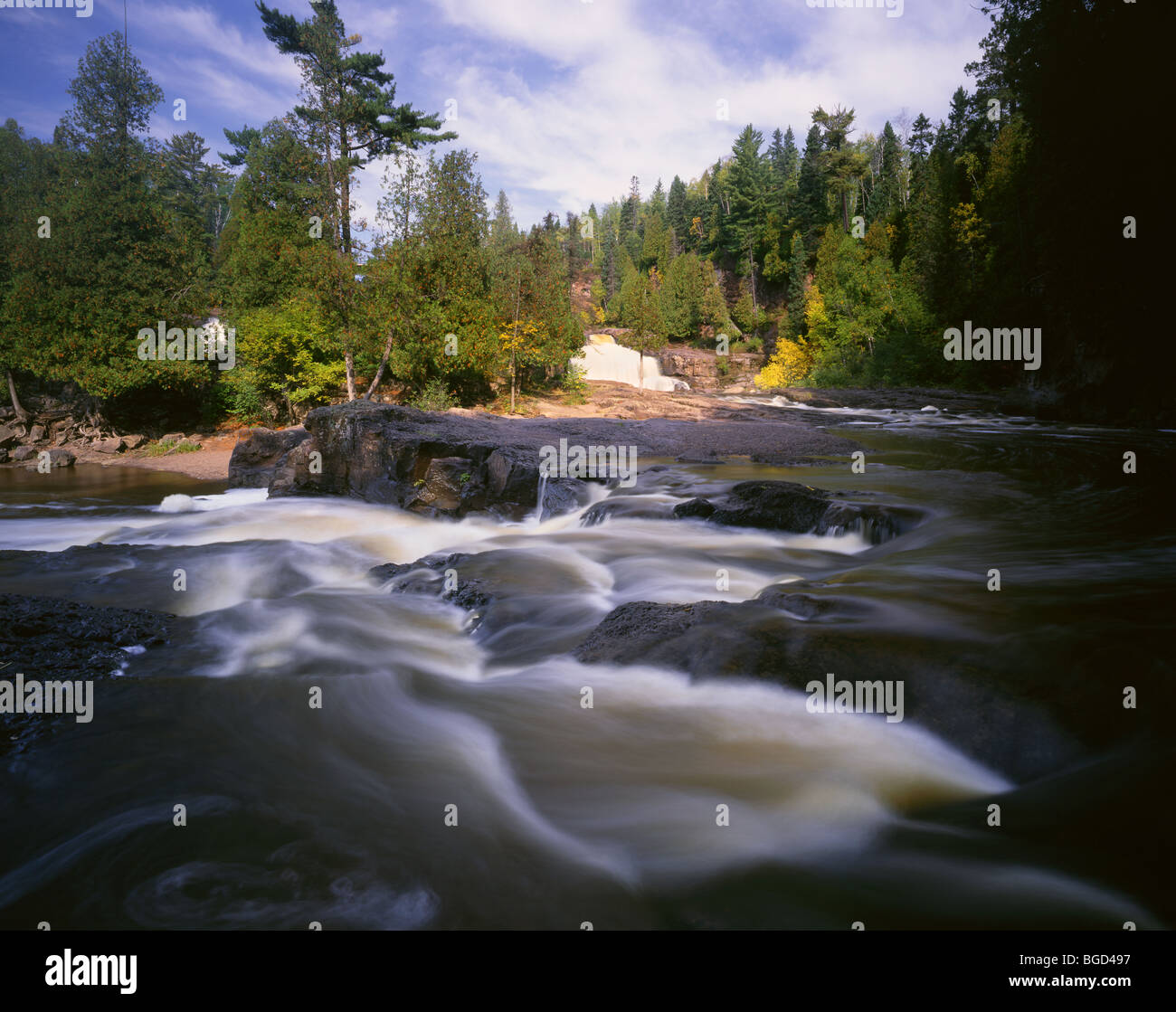 MINNESOTA - Gooseberry Falls à Gooseberry Falls State Park. Banque D'Images