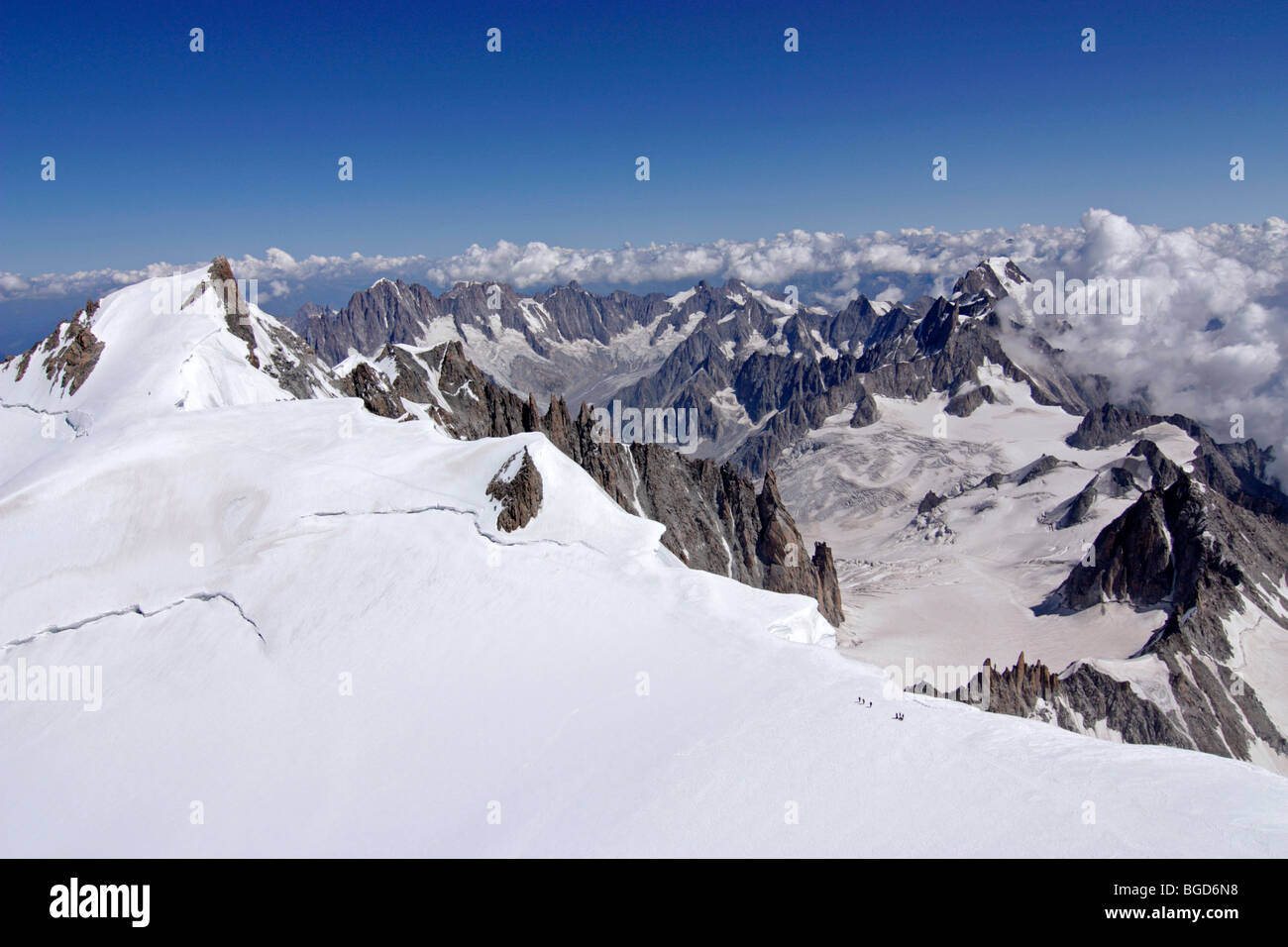 Alpes Mont Blanc escalade Banque D'Images