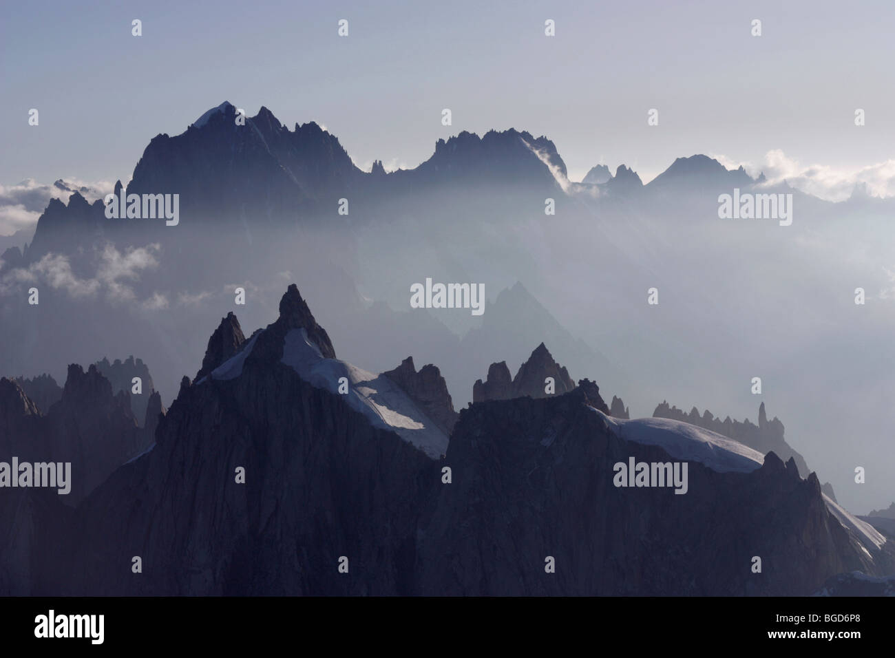 Alpes Mont Blanc escalade Banque D'Images