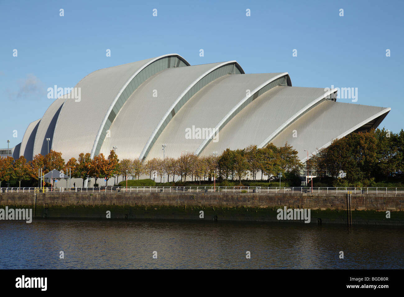 L'Armadillo / Clyde Auditorium à côté de la rivière Clyde en Écosse Glasgow Automne UK Banque D'Images