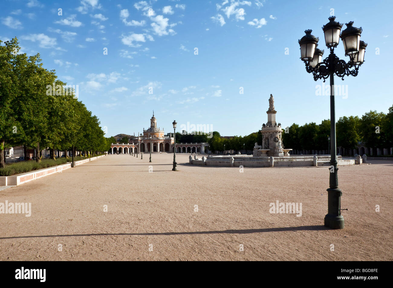 La Place Saint Antoine à Aranjuez, Madrid, Espagne. UNESCO World Heritage Site. Banque D'Images