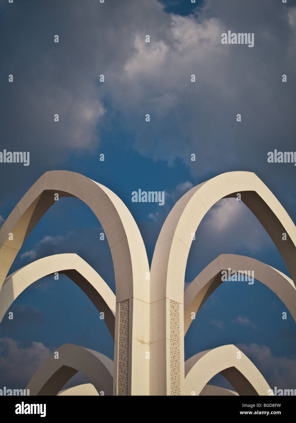 Dans la circulation sur la corniche Doha Qatar Banque D'Images