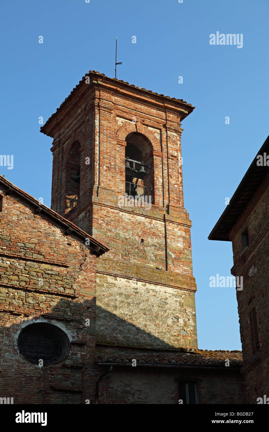 Le Campanile de San Michele Arcangelo à Panicale Banque D'Images