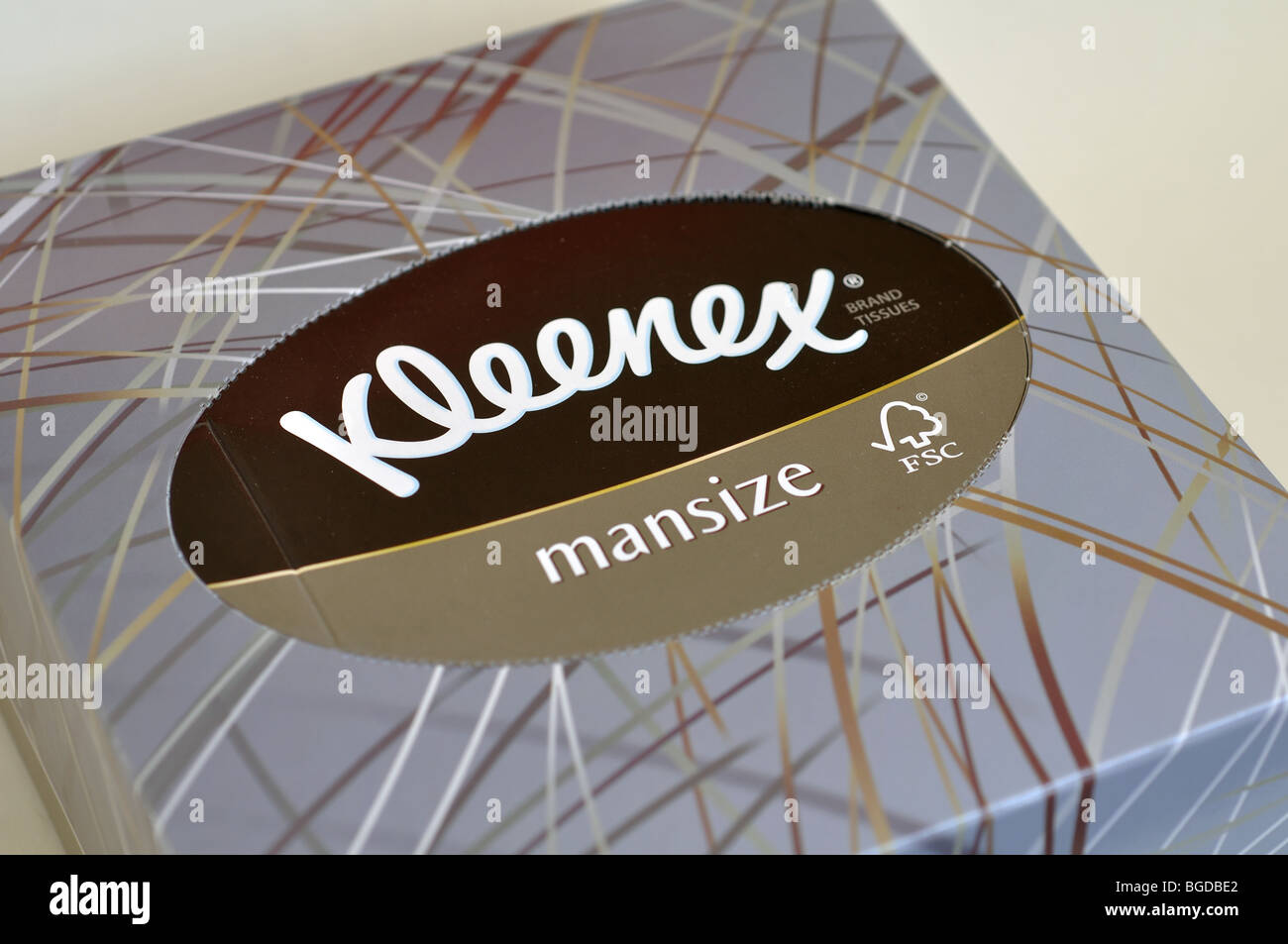 Boîte de mouchoirs Kleenex mansize Banque D'Images