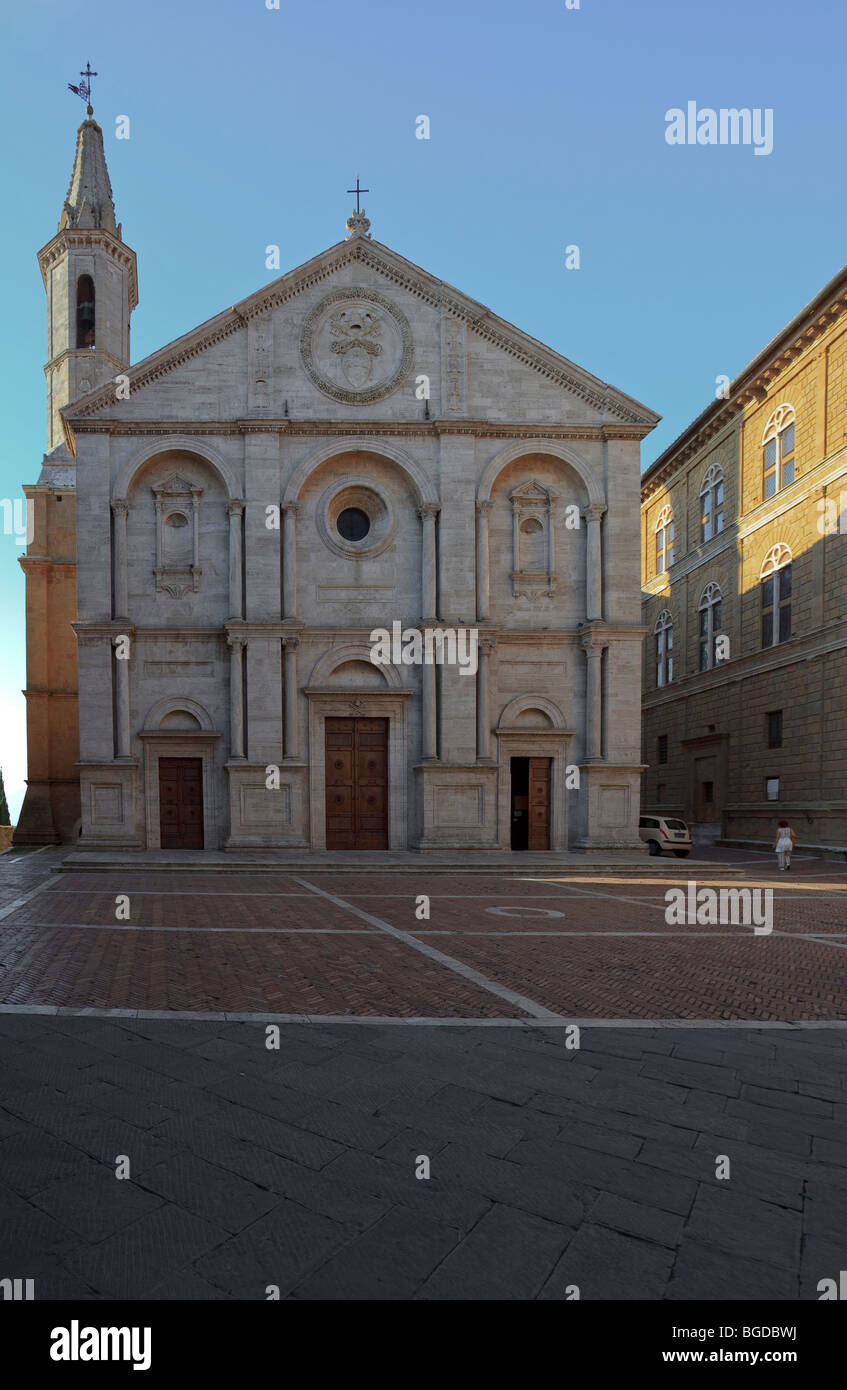 La Cathédrale de Pienza, à Piazza Pio 11, Pienza, Val D'Orcia, Toscane, Italie, Europe Banque D'Images