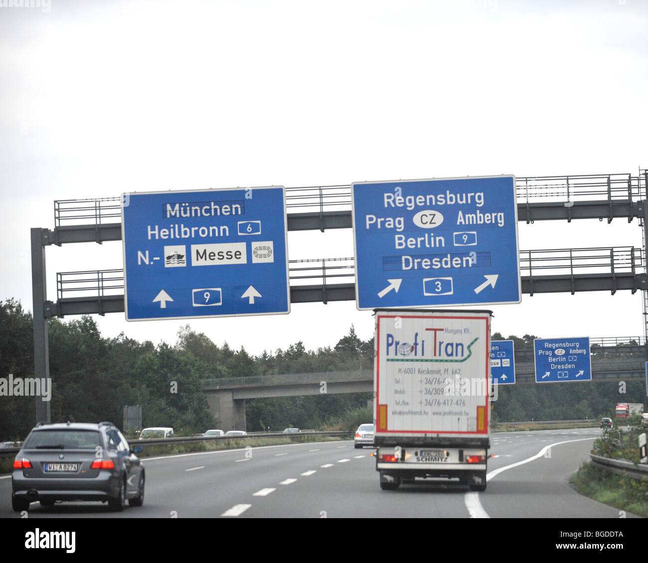 autobahn E50 Allemagne Banque D'Images