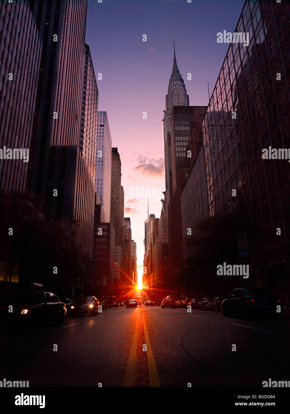 Manhattanhenge Banque D'Images