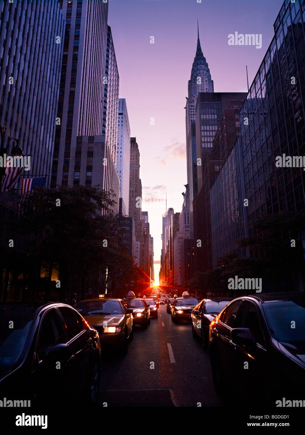 Manhattanhenge Banque D'Images