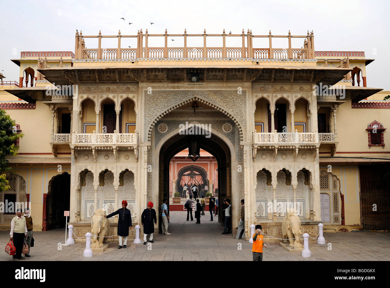 Entrée de ville Palace, Jaipur, Rajasthan, Inde du Nord, Inde, Asie du Sud, Asie Banque D'Images