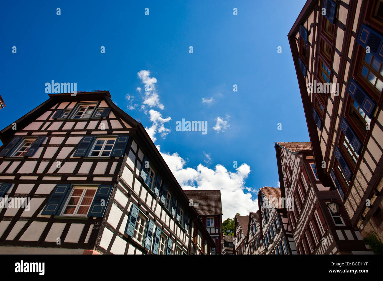 Maisons à colombages dans le centre-ville Staedtle, Schiltach, Forêt Noire, Bade-Wurtemberg, Allemagne, Europe Banque D'Images