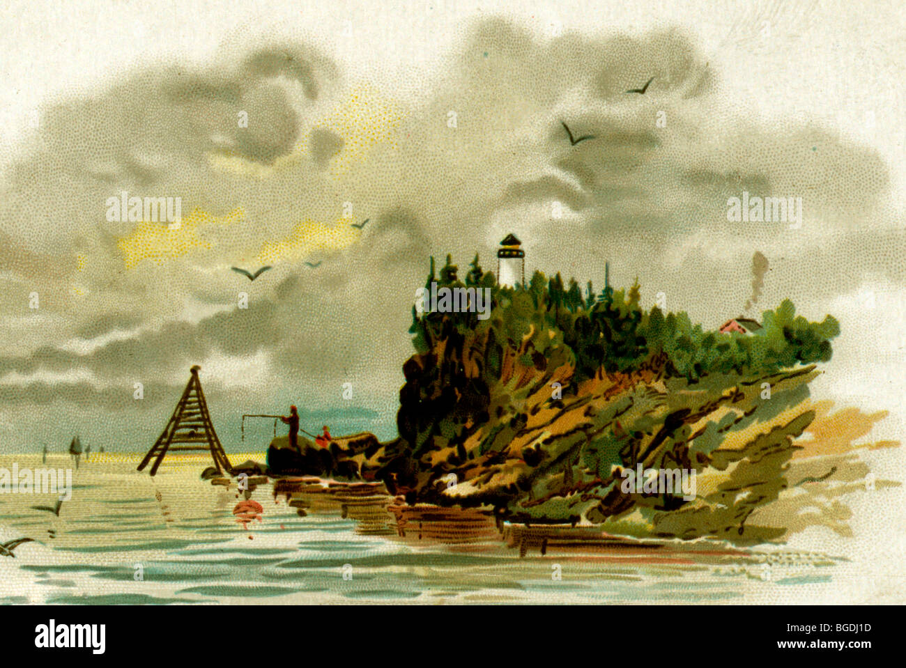 Owls Head Light (Rockland, Maine) Banque D'Images