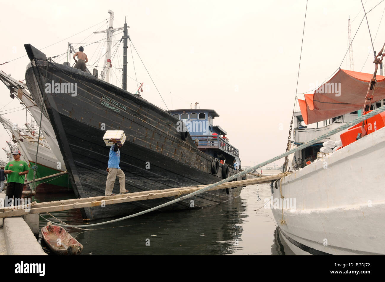 Bateau à voile port de fret Jakarta Sunda Kelapa, Java, Indonésie, Asie du Sud, Asie Banque D'Images