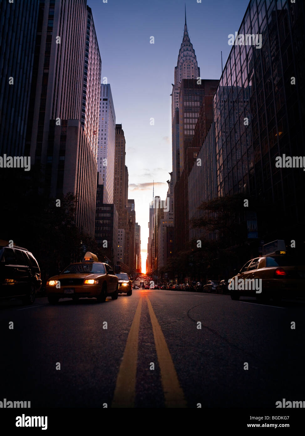 Manhattanhenge Banque D'Images