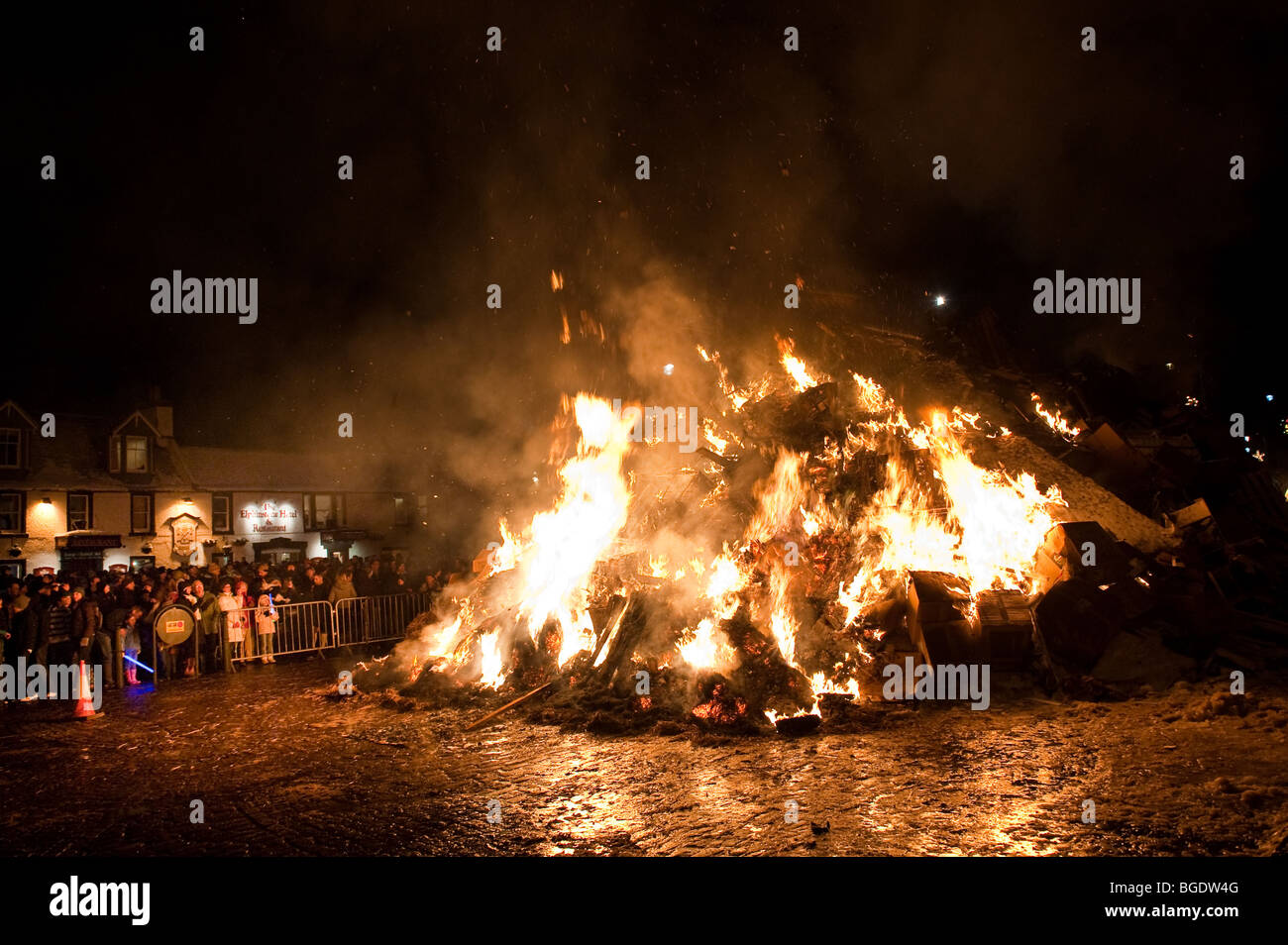 Hogmanay feu dans South Lanarkshire, Écosse Biggar Banque D'Images