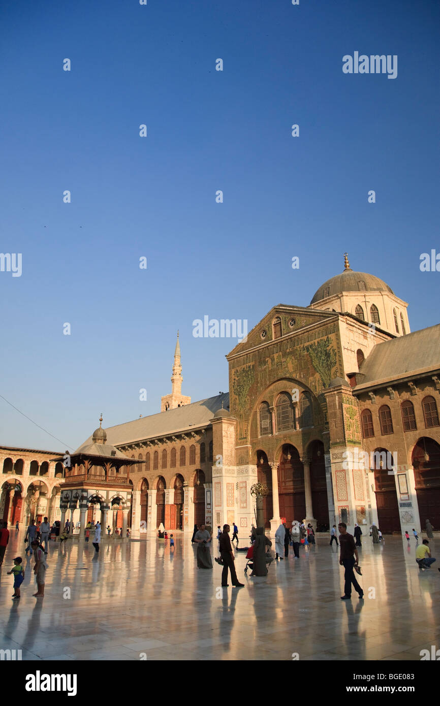 Syrie, Damas, vieux, Ville, mosquée Omeyyade, cour Banque D'Images