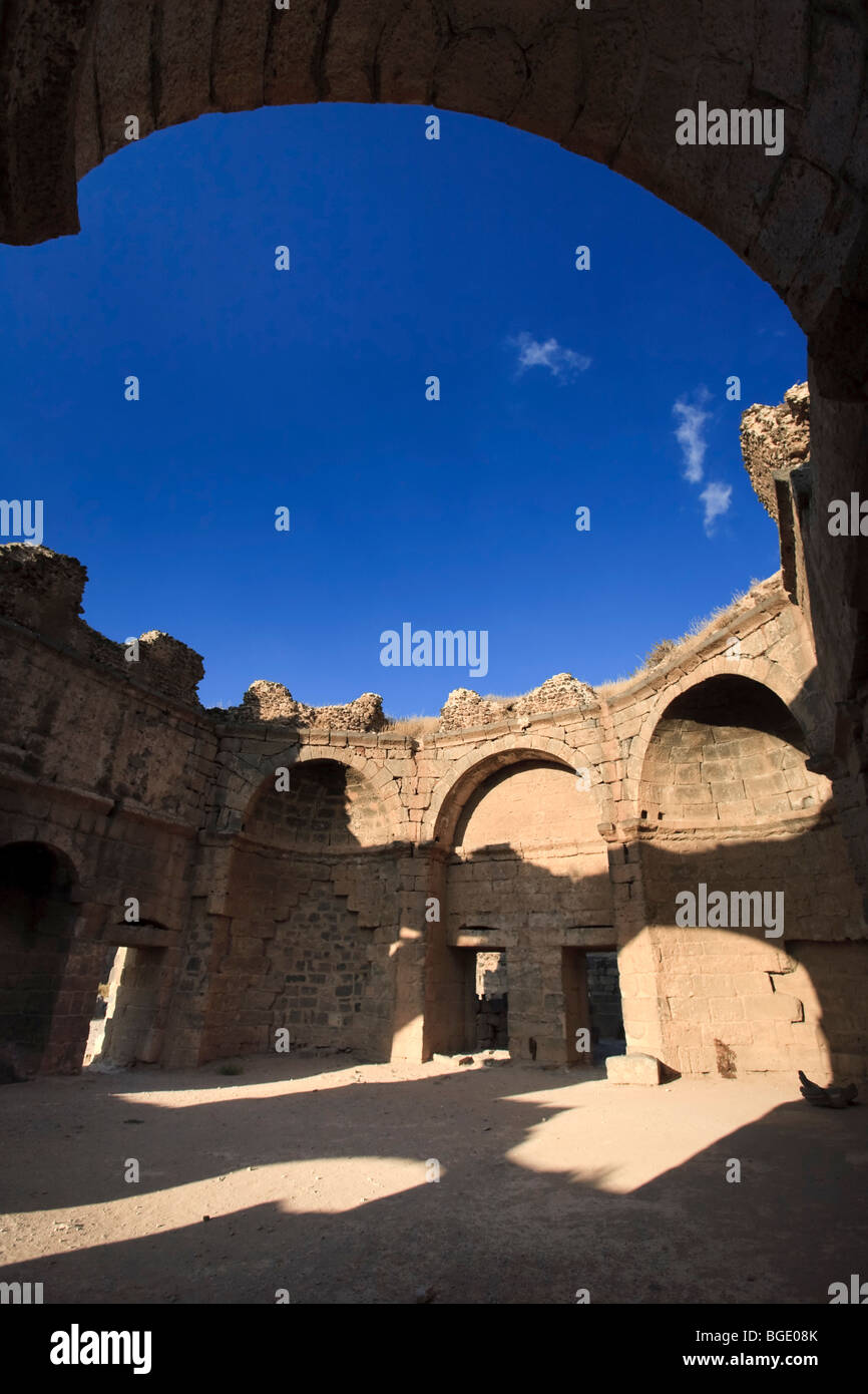 La Syrie, Bosra, ruines de l'ancienne ville romaine (un site de l'UNESCO), des bains publics Banque D'Images