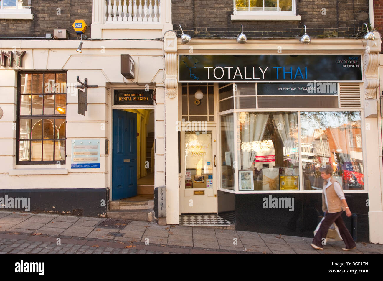 Le restaurant thaïlandais totalement dans le centre-ville de Norwich, Norfolk, UK Banque D'Images