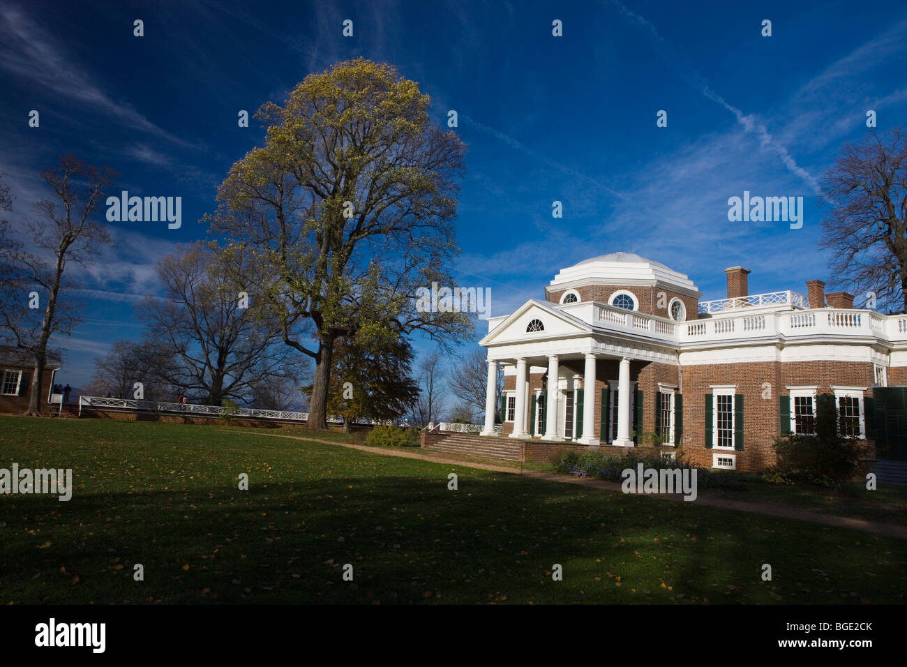 Monticello, la maison de Thomas Jefferson, Charlottesville, Virginia, USA. Banque D'Images
