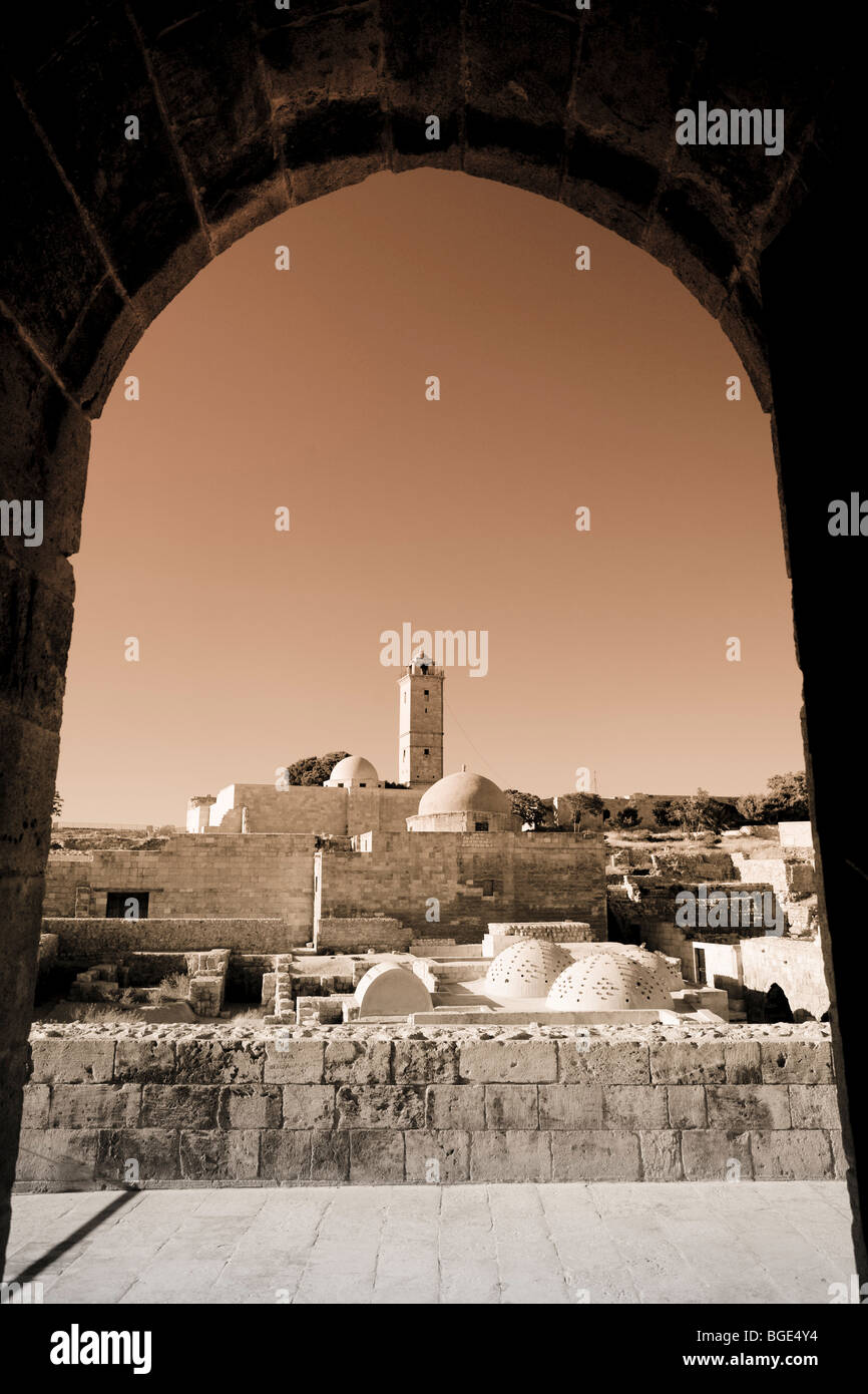 La Syrie, Alep, Vieille Ville (UNESCO Site), La Citadelle Banque D'Images