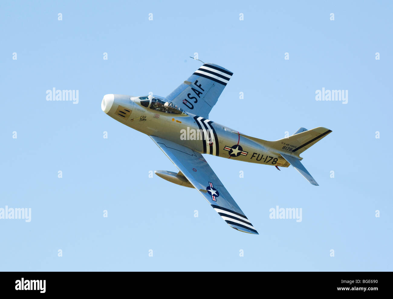 F86D'un jet de combat de sabre des années 40 / 1950 Banque D'Images