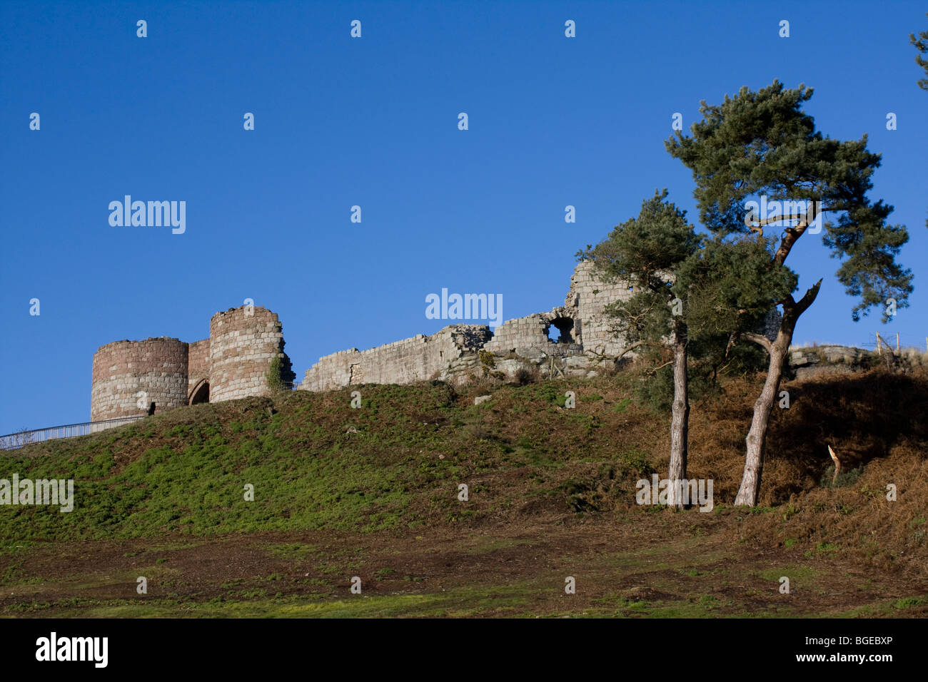 Depuis le parc du château de Beeston Banque D'Images