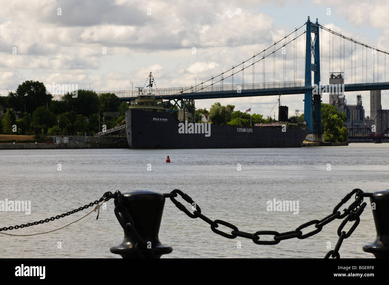 SS Willis B Boyer bateau sur la rivière Maumee à Toledo, Ohio Banque D'Images