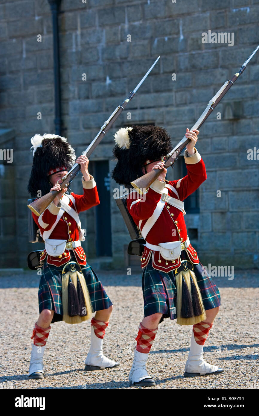 Démonstration à baïonnette au lieu historique national de la Citadelle-d'Halifax, Halifax, Halifax Metro, en Nouvelle-Écosse, Canada. Banque D'Images