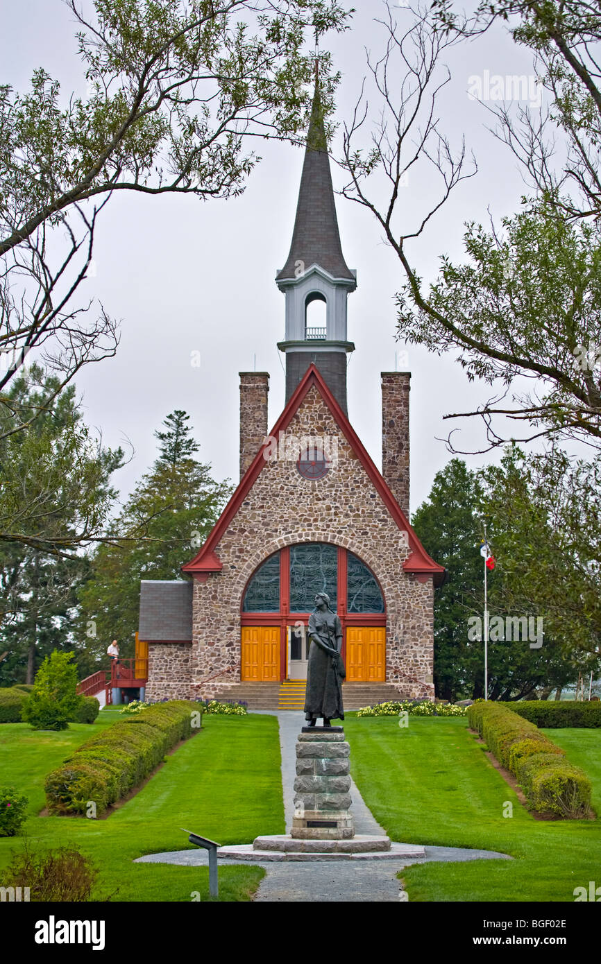 Memorial Church, construit dans les années 1920, au lieu historique national de Grand Pré, Grand Pré, Bassin Minas, baie de Fundy, en Nouvelle-Écosse Banque D'Images