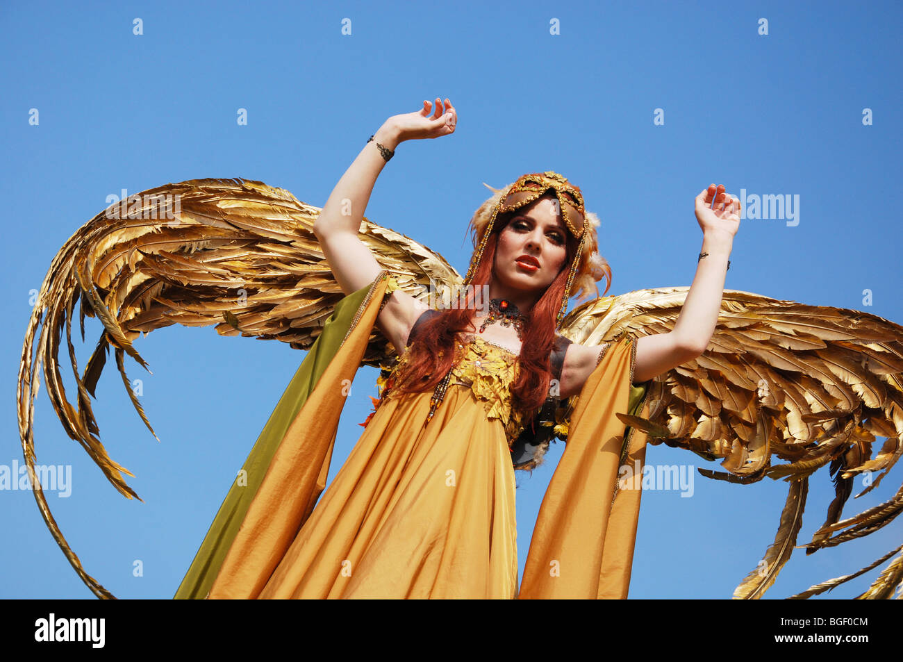 Caractère angélique posant à Fantasy Fair Pays-Bas Banque D'Images