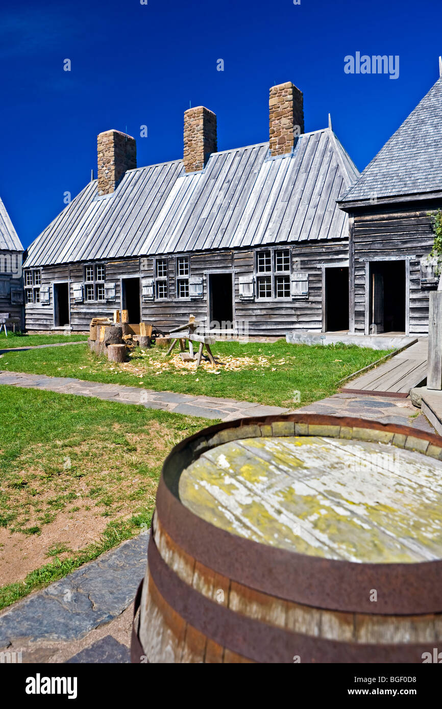 Cour à Port Royal National Historic Site près de Annapolis Royal, dans la baie de Fundy, Evangeline Trail, en Nouvelle-Écosse, Canada. Banque D'Images