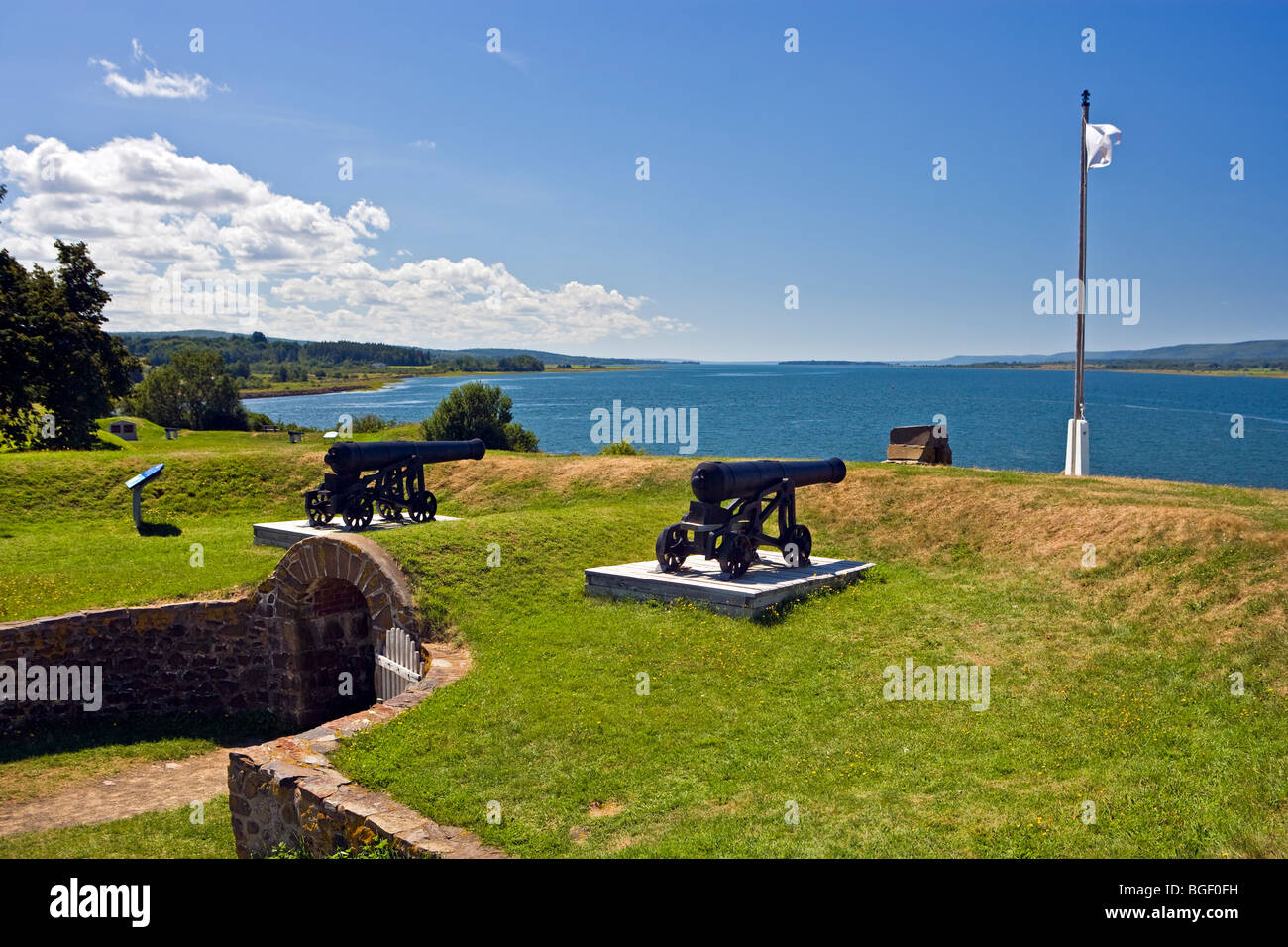 Lieu historique national du Fort-Anne à Annapolis Royal, dans la baie de Fundy, Evangeline Trail, en Nouvelle-Écosse, Canada. Banque D'Images