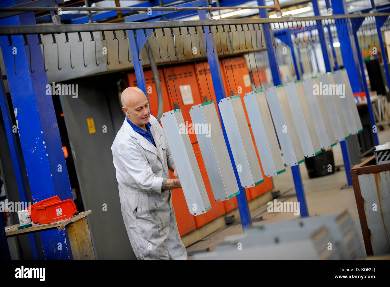 Fabrication : une usine de fabrication de tôles à Brighton, East Sussex, UK. Banque D'Images