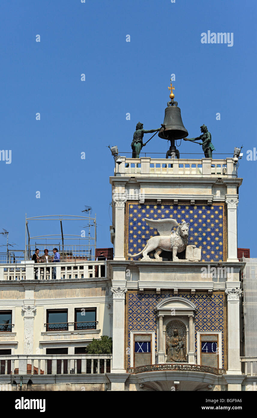 La tour de l'horloge, Venise, Vénétie, Italie Banque D'Images
