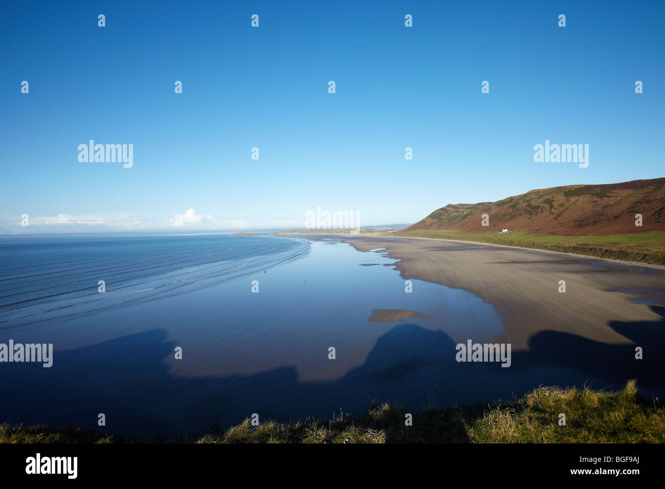 Rhossili Rhossili Bay, la péninsule de Gower, dans le sud du Pays de Galles, Royaume-Uni Banque D'Images