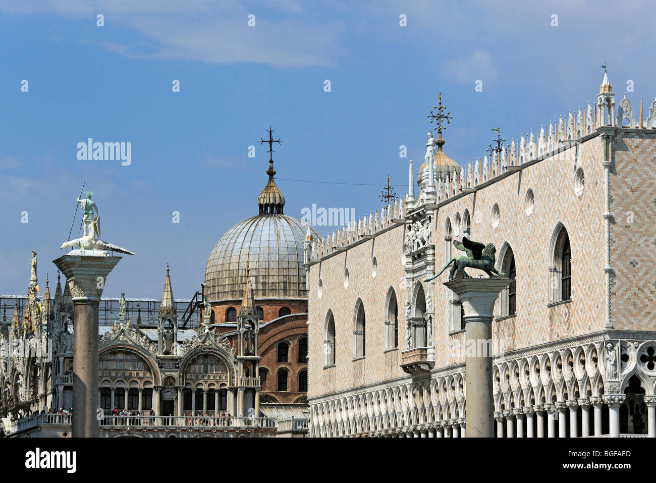 Du Palais des Doges (Palazzo Ducale), Venise, Vénétie, Italie Banque D'Images