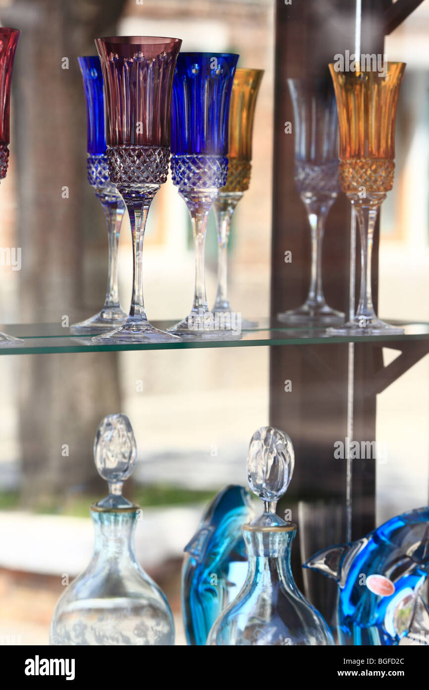 Souvenirs de verre, Murano, Venise, Vénétie, Italie Banque D'Images